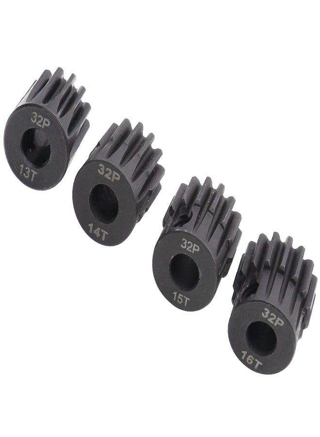 Treehobby 4PCS Metal Steel 32P 5mm Pinion Gear Set 13T 14T 15T 16T with Hex Key for RC Cars(Compatible with 0.8 Metric Pitch) - Image 2